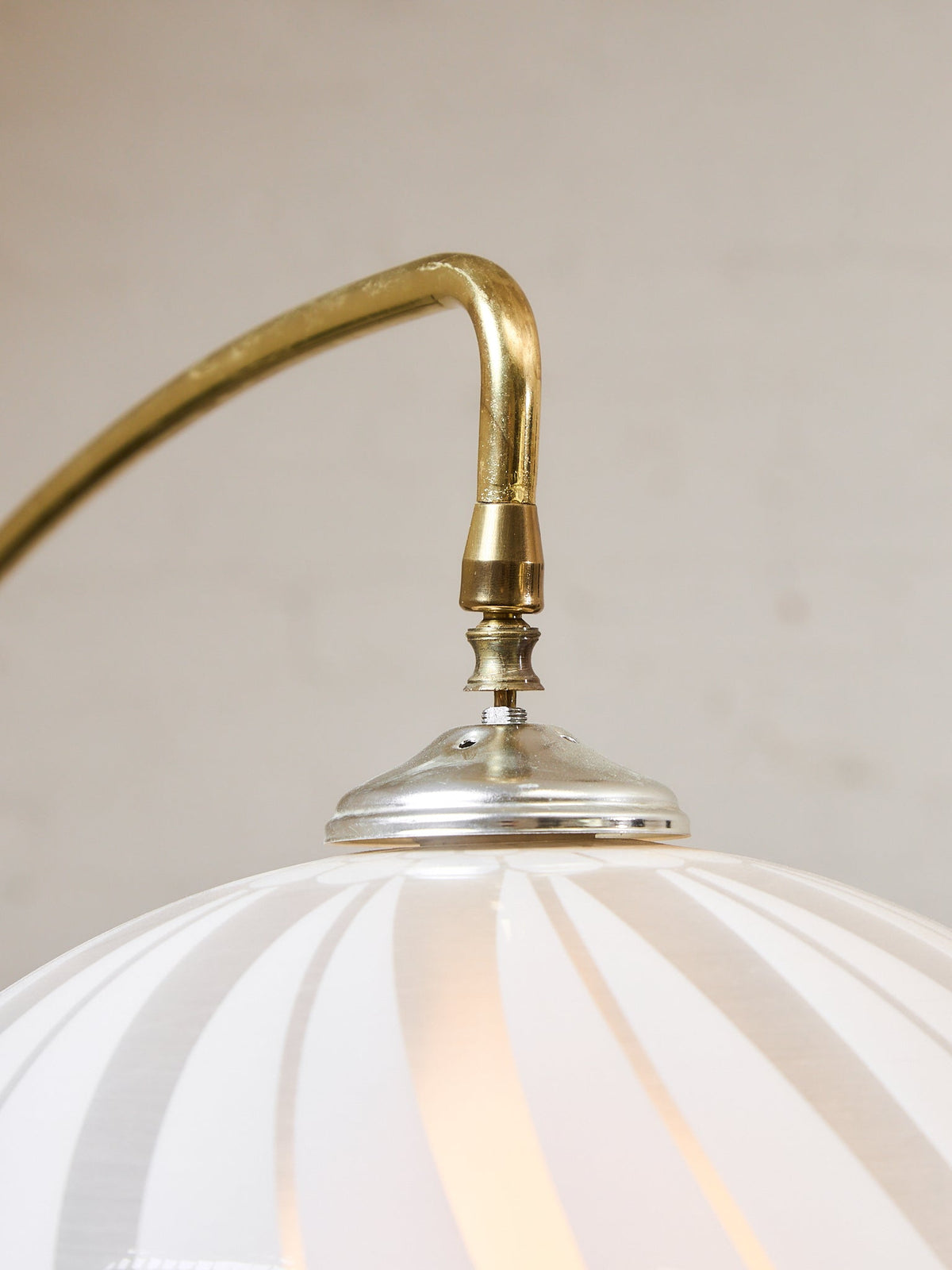 Striped Italian Vintage Arc Lamp