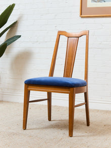 Blue Vintage Mid Century Dining Chairs
