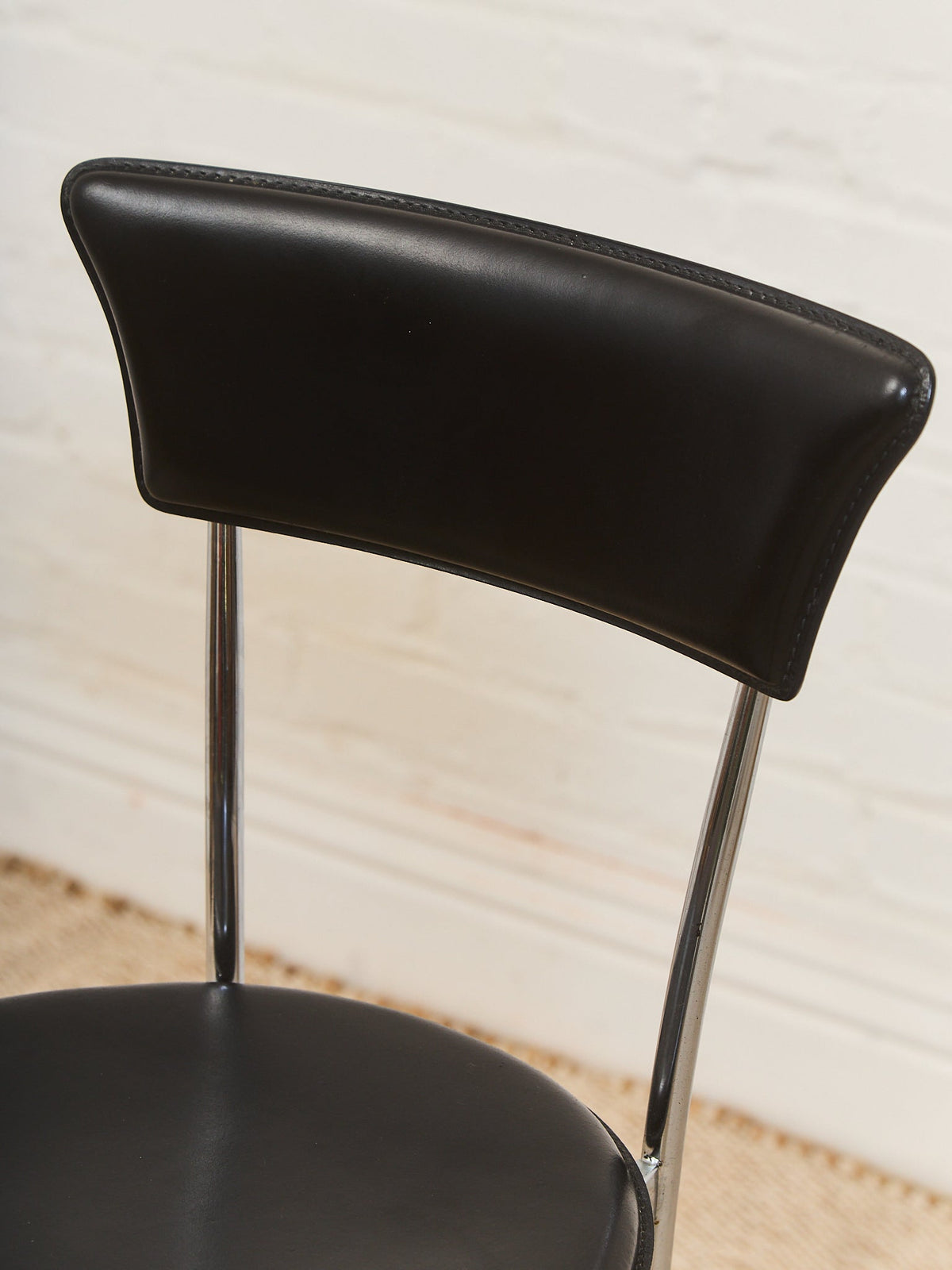 Arper Italy Leather Counter Stool
