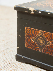 Large Mosaic Folk Art Antique Box