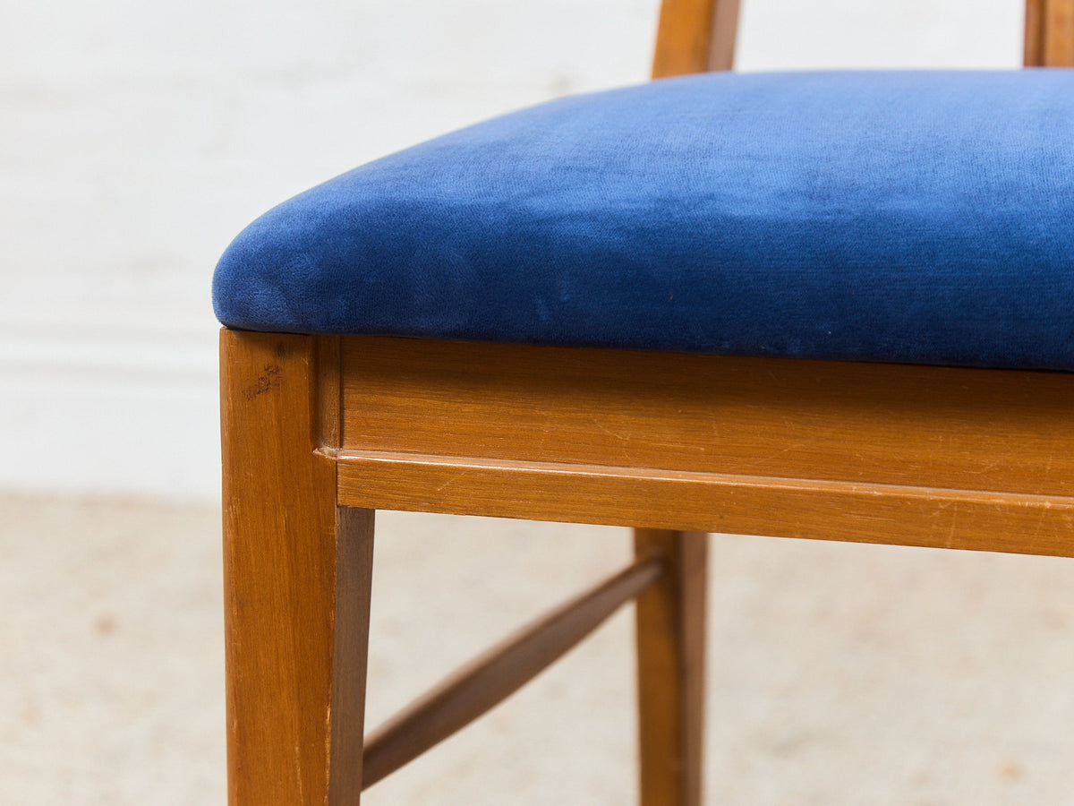 Blue Vintage Mid Century Dining Chairs