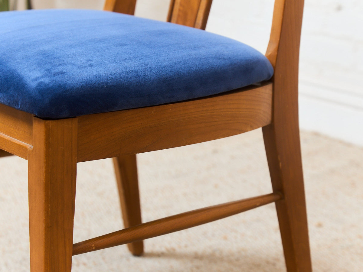 Blue Vintage Mid Century Dining Chairs
