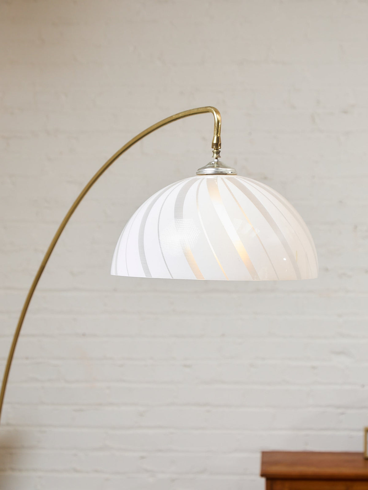Striped Italian Vintage Arc Lamp