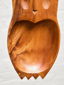 Vintage Wood Owl Tray
