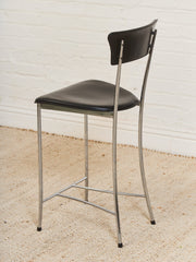 Arper Italy Leather Counter Stool