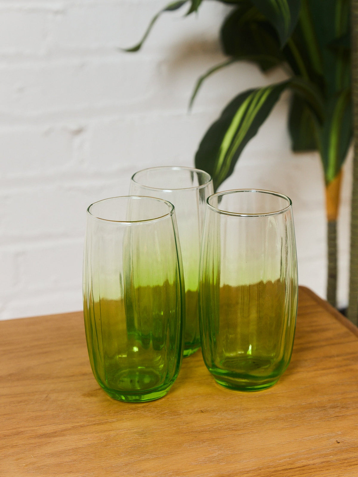 Green Glass Set
