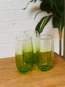 Green Glass Set