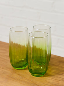 Green Glass Set