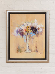 Vintage Mid Century Floral Still Life Abstract