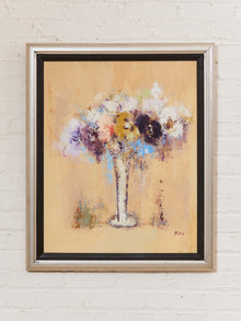 Vintage Mid Century Floral Still Life Abstract