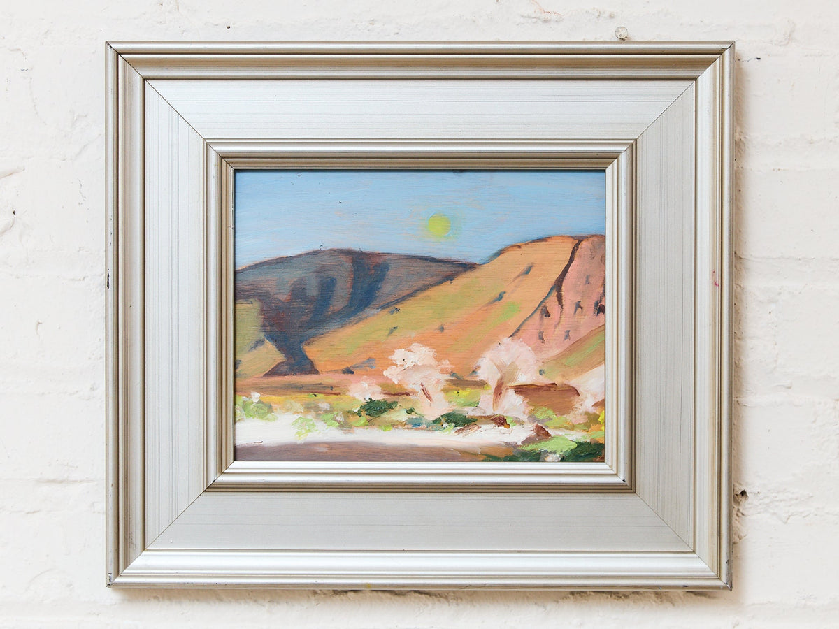 Expressionist  Landscape Abstract Oil Painting Desert Moon