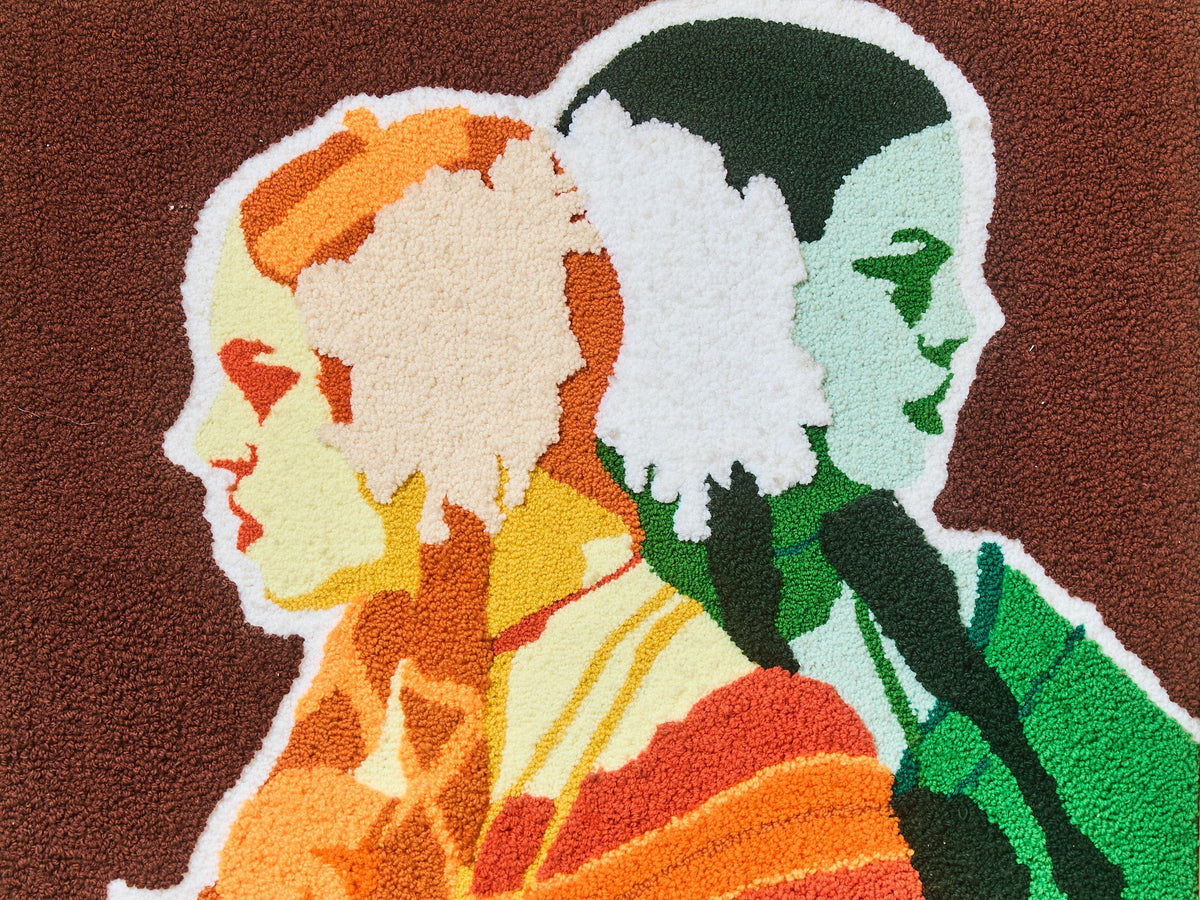 1970's Tufted Fiber Art Portrait