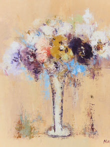 Vintage Mid Century Floral Still Life Abstract
