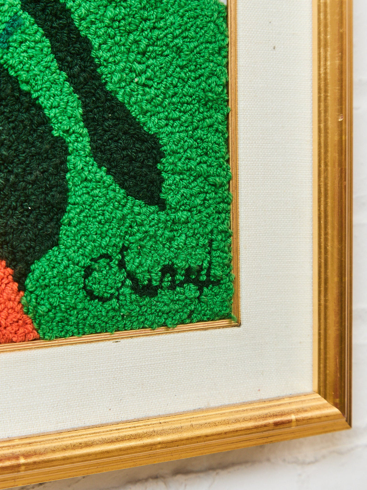 1970's Tufted Fiber Art Portrait