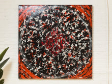 Red Geometric Acrylic Abstract Mandala Museum Painting in Red by Gerald Campbell