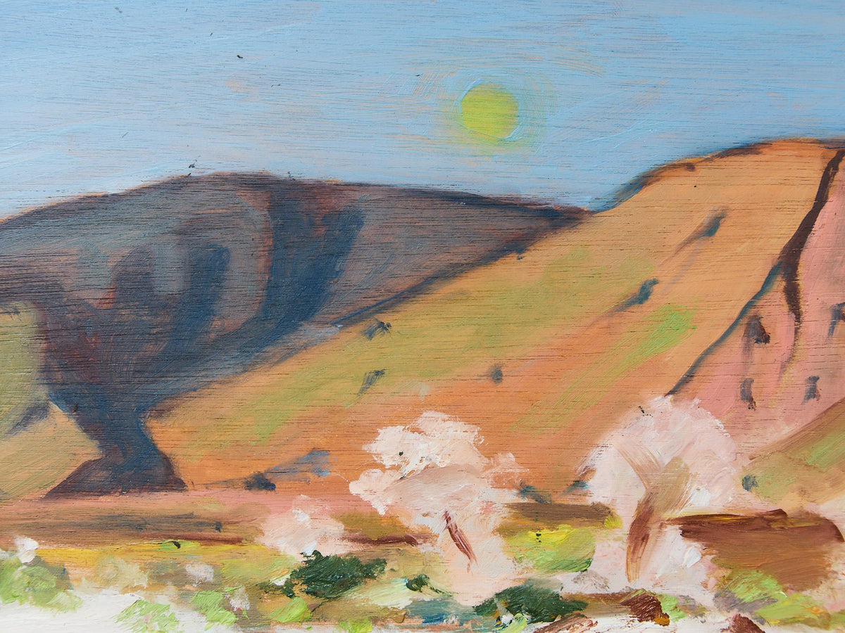 Expressionist  Landscape Abstract Oil Painting Desert Moon