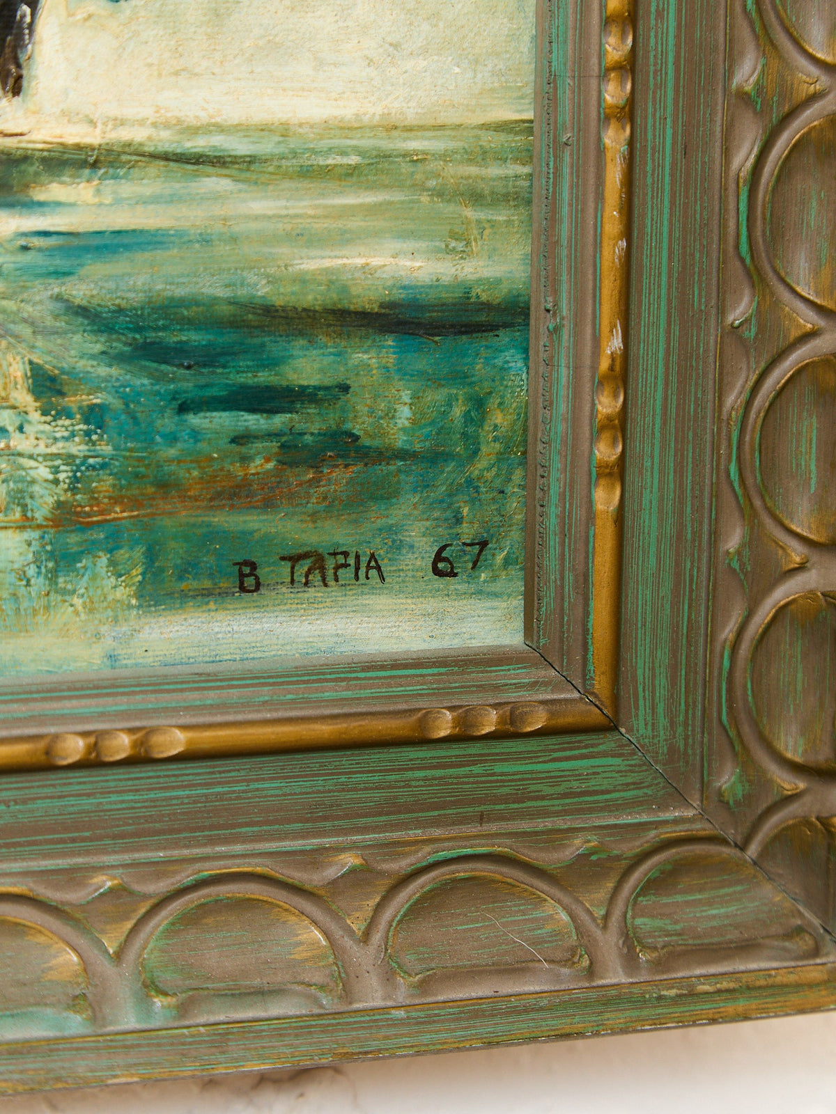 Mid-century, Modern Extraordinary Sailboat Painting