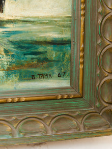 Mid-century, Modern Extraordinary Sailboat Painting
