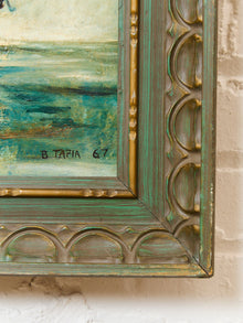 Mid-century, Modern Extraordinary Sailboat Painting