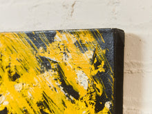 Geometric Acrylic Abstract Mandala museum Painting in Yellow by Gerald Campbell