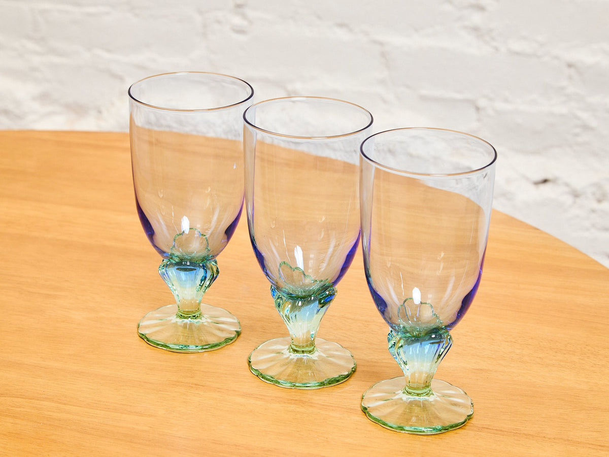 Set of Three Bormioli Rocco " Bahia" Water Glasses