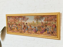 Antique Japanese Geisha Tapestry Framed