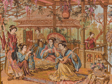 Antique Japanese Geisha Tapestry Framed