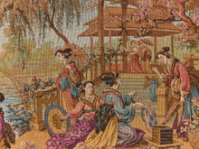 Antique Japanese Geisha Tapestry Framed