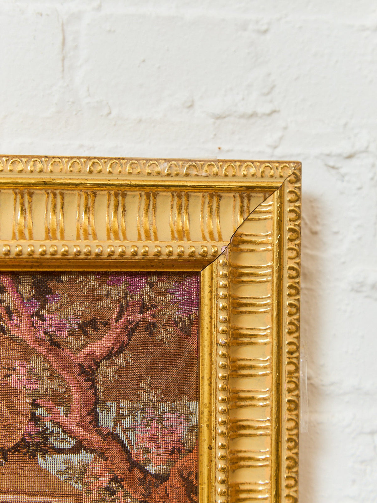 Antique Japanese Geisha Tapestry Framed