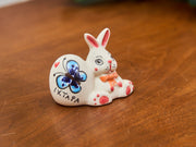 Vintage Ceramic Bunny Salt Shaker, Hand-Painted, Made in Japan
