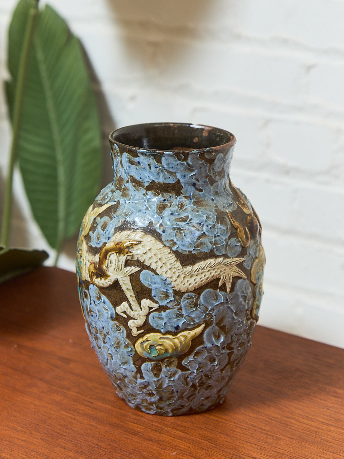 Qing Qianlong Style Dragon Vase with Turquoise Glaze