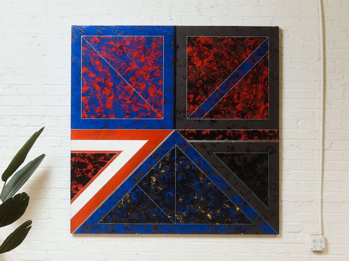 Blue and Red museum Painting by Gerald Campbell