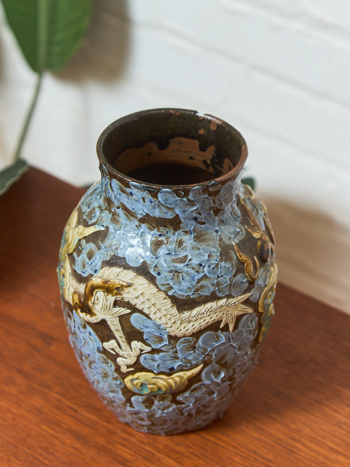 Qing Qianlong Style Dragon Vase with Turquoise Glaze