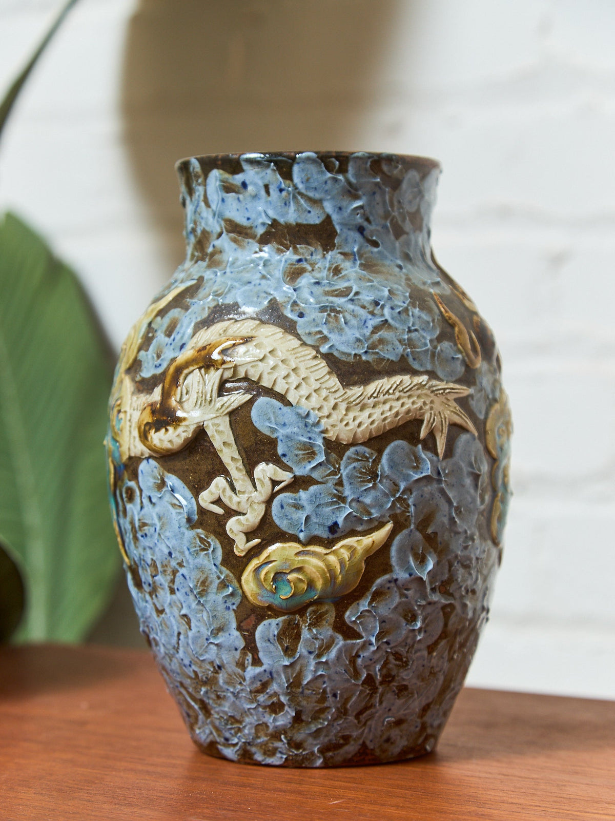 Qing Qianlong Style Dragon Vase with Turquoise Glaze