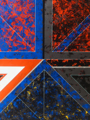 Blue and Red museum Painting by Gerald Campbell