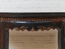 Antique Chinese Black Lacquer Demi-Lune Console Table