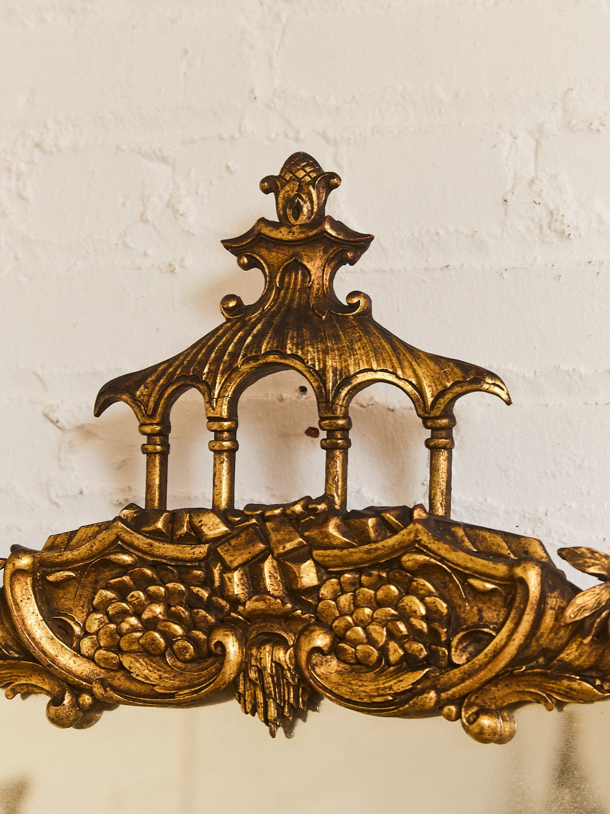 Friedman Brothers Large Gold Pagoda Chinese Chippendale Mirror