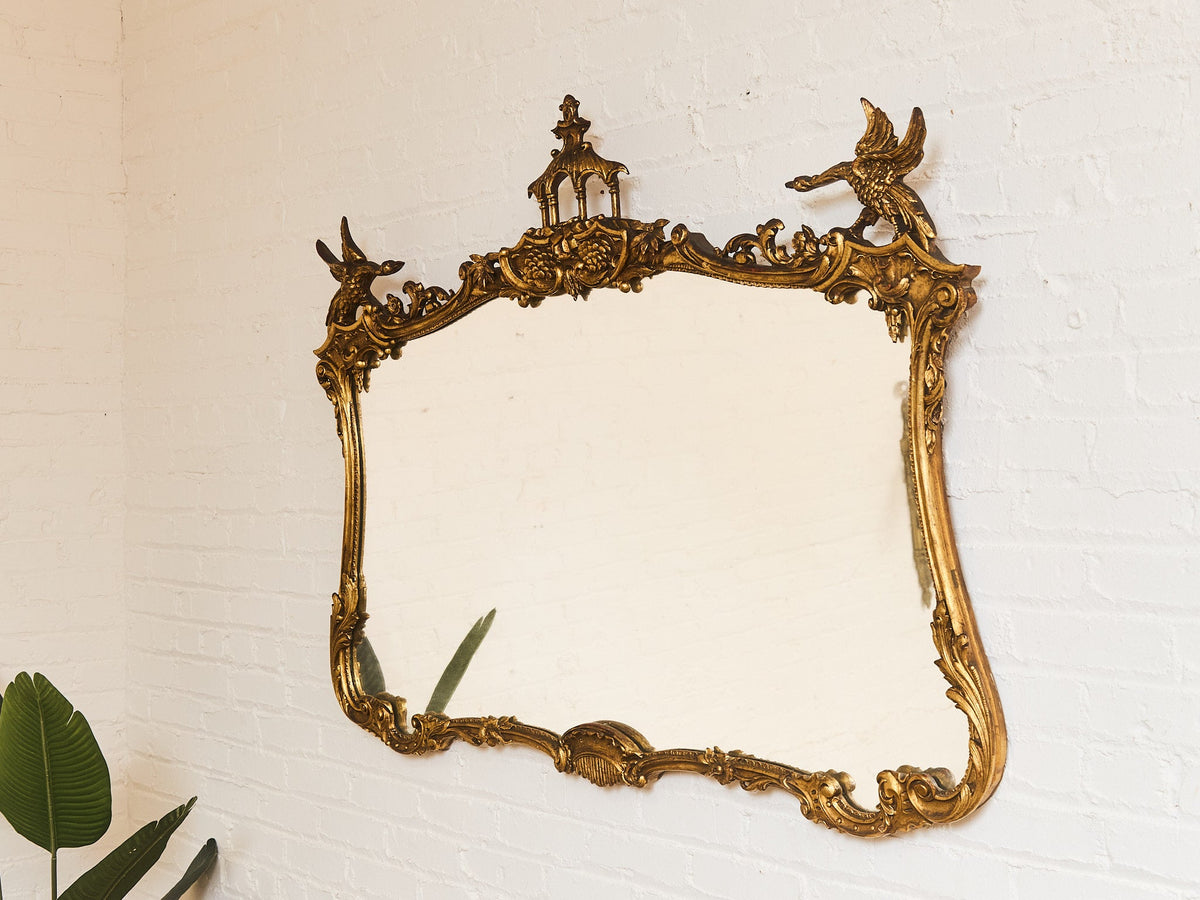 Friedman Brothers Large Gold Pagoda Chinese Chippendale Mirror