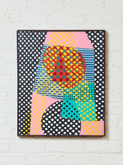 Vintage Abstract Geometric Painting