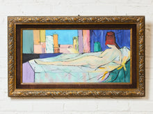 Mid-Century Horizontal Colorful Acrylic Nude by Cindy
