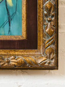 Mid-Century Horizontal Colorful Acrylic Nude by Cindy