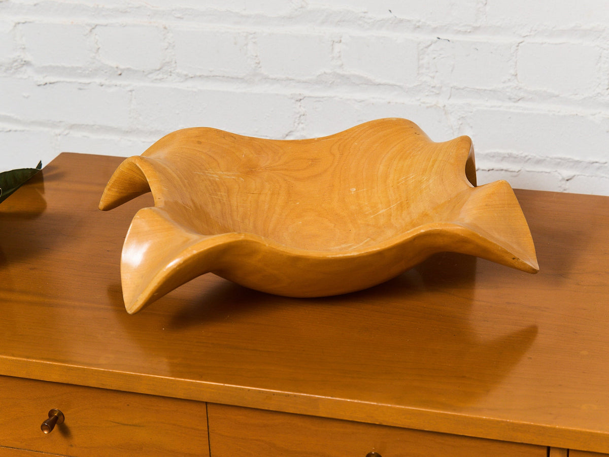 Sculpted Japanese Maple Wood Bowl