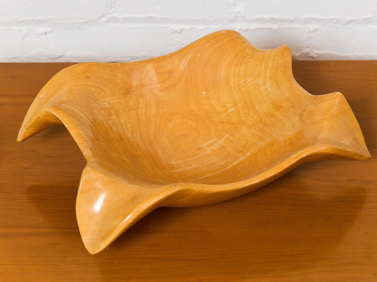 Sculpted Japanese Maple Wood Bowl