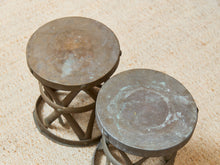Drum Brass Vintage Table