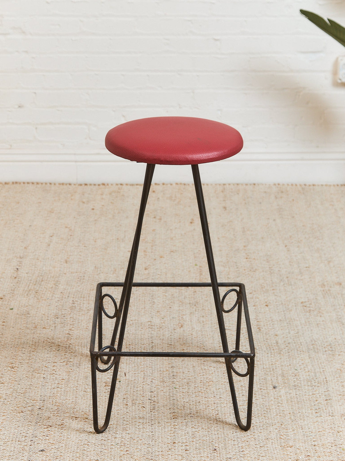 Set of Four Iron Bar Stools by Frederic Weinberg