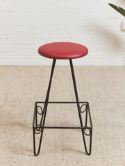 Set of Four Iron Bar Stools by Frederic Weinberg