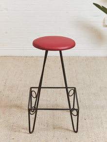 Set of Four Iron Bar Stools by Frederic Weinberg