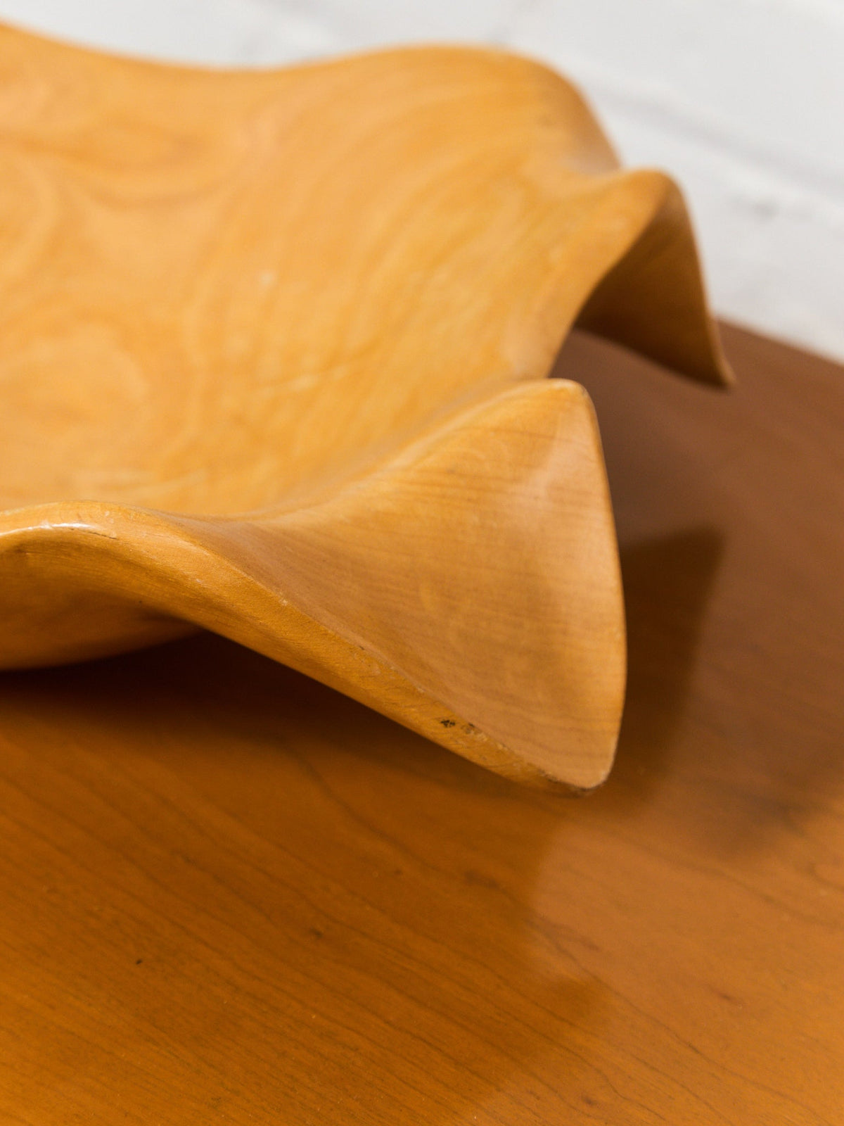 Sculpted Japanese Maple Wood Bowl