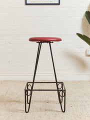Set of Four Iron Bar Stools by Frederic Weinberg
