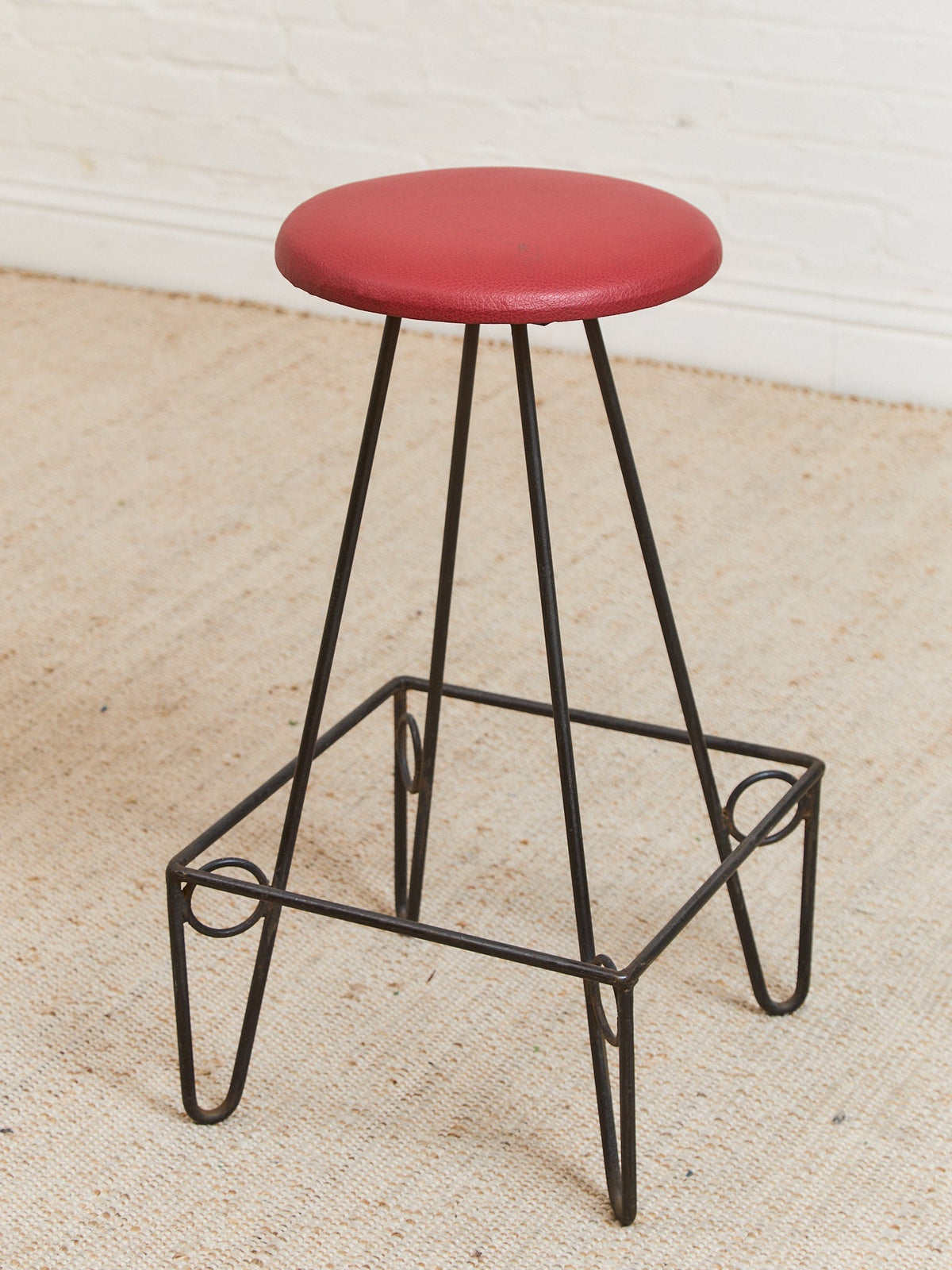 Set of Four Iron Bar Stools by Frederic Weinberg